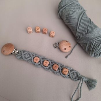 Speenkoord met naam | Macrame Sage