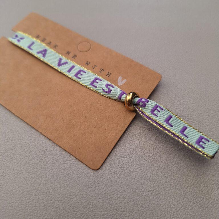 Lint armband - La vie est belle
