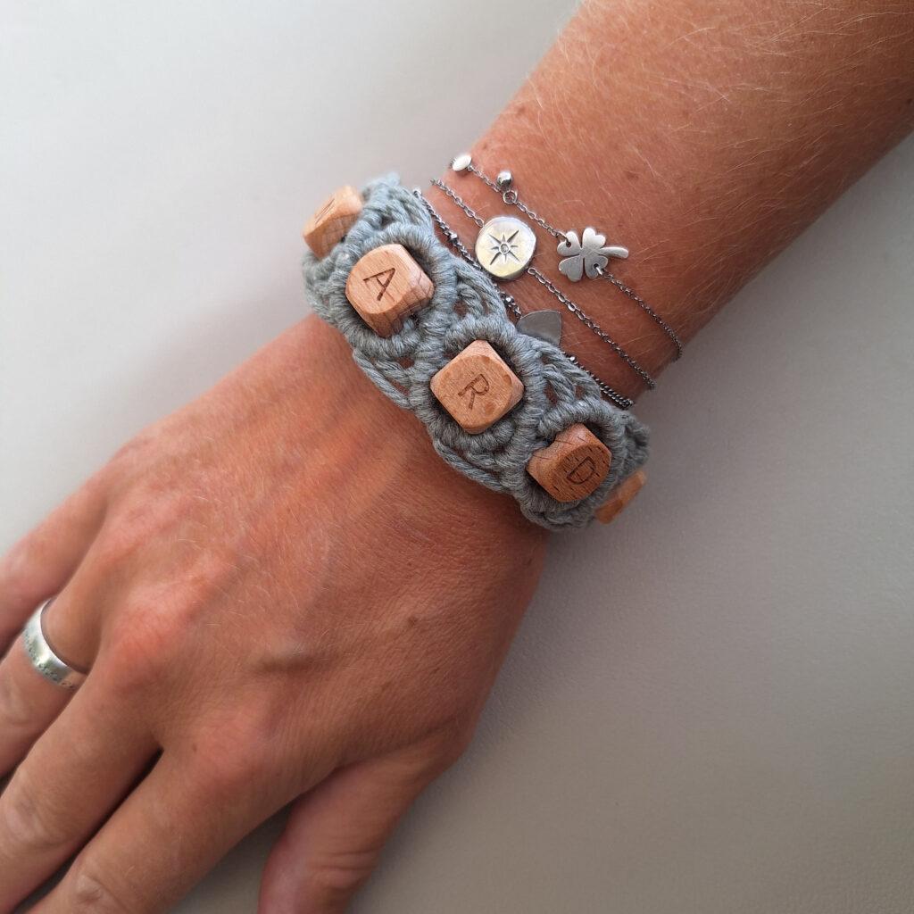 Macramé armband met naam - Afbeelding 4
