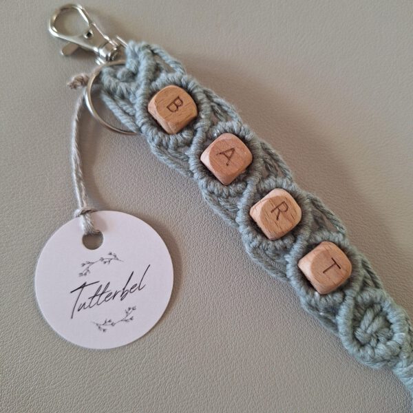 Sleutelhanger Macrame met naam