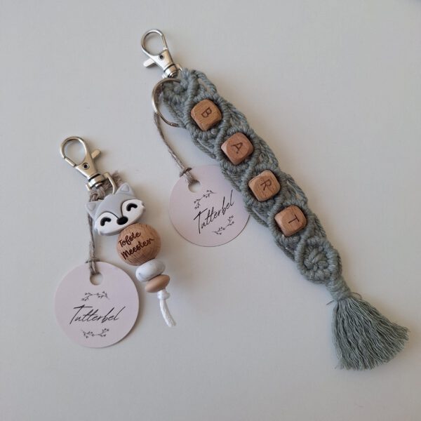 Sleutelhanger Macrame met naam