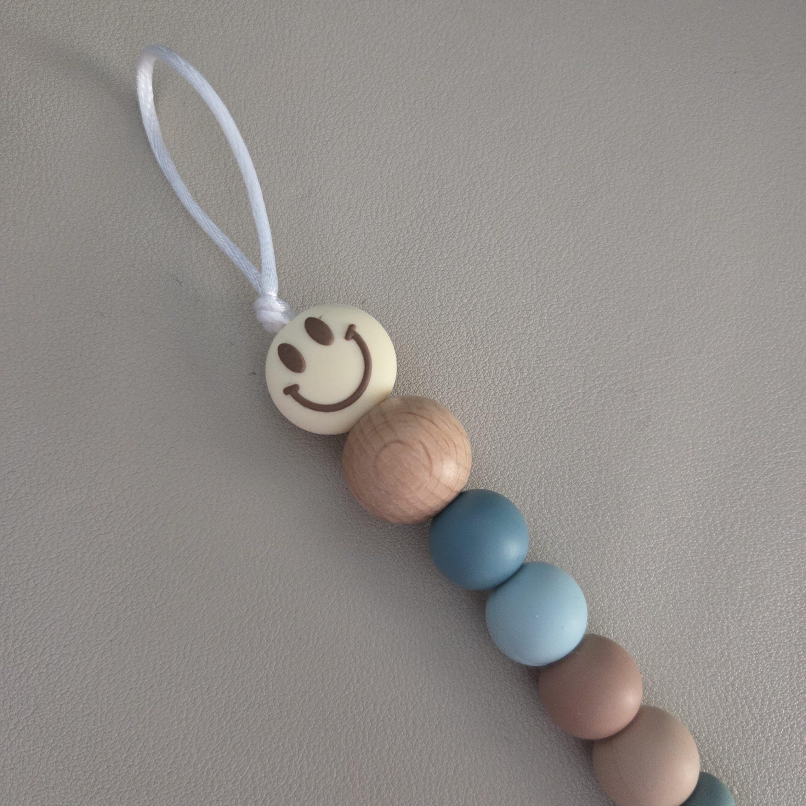 Speenkoord Smiley | Blue - Afbeelding 2