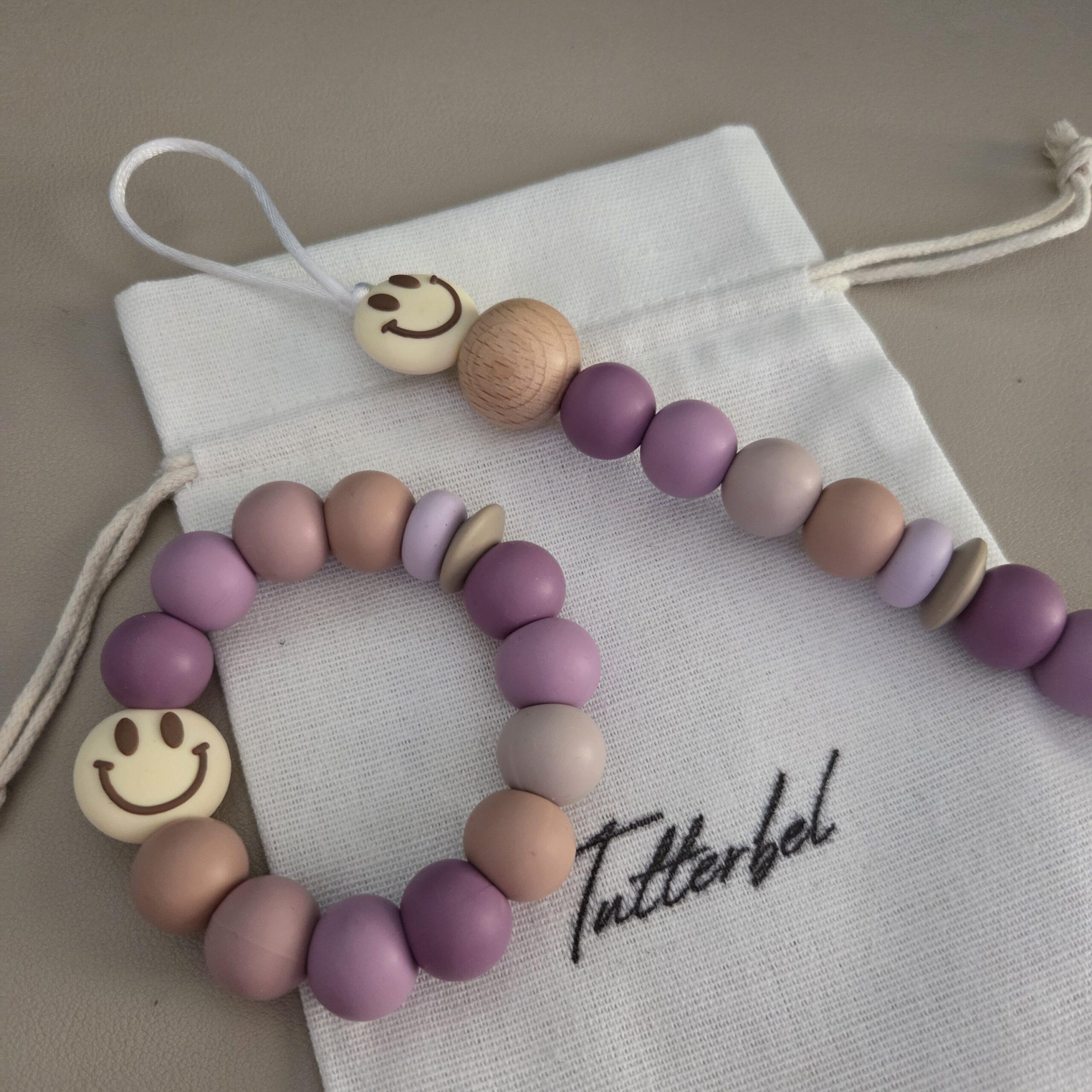 Speenkoord Smiley | Lavendel - Afbeelding 5
