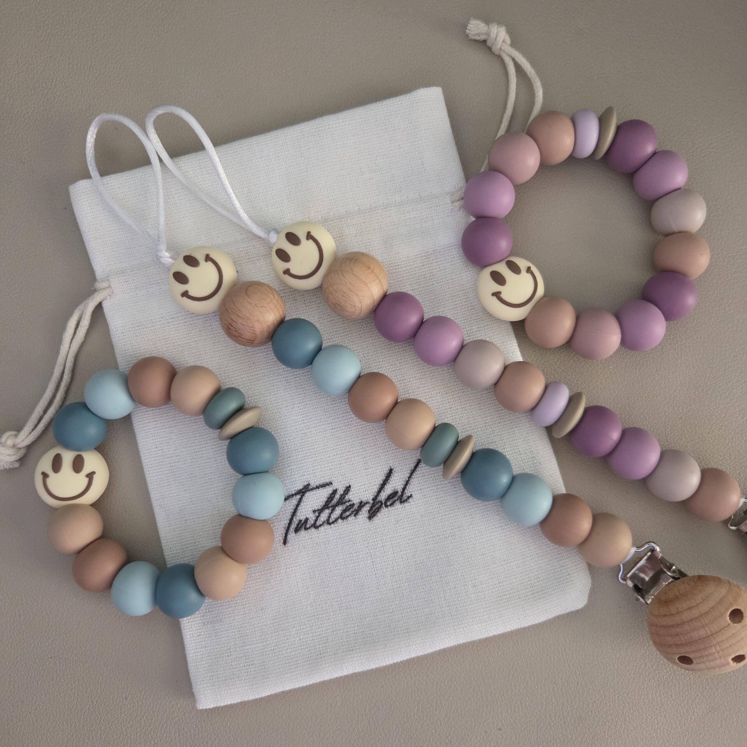 Speenkoord Smiley | Lavendel - Afbeelding 6