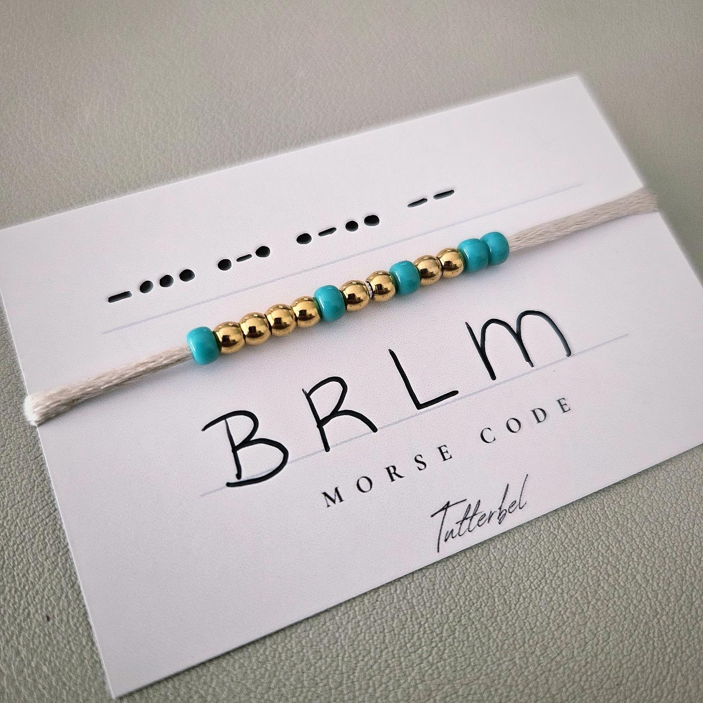 Morse code armband | Initiaal - Afbeelding 2