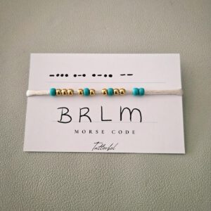 Morse code armband | Initiaal