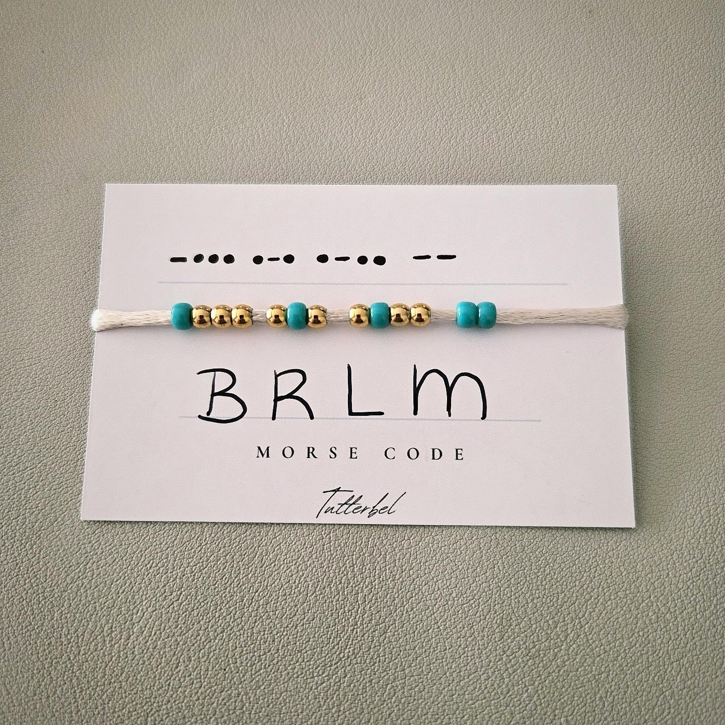 Morse code armband | Initiaal