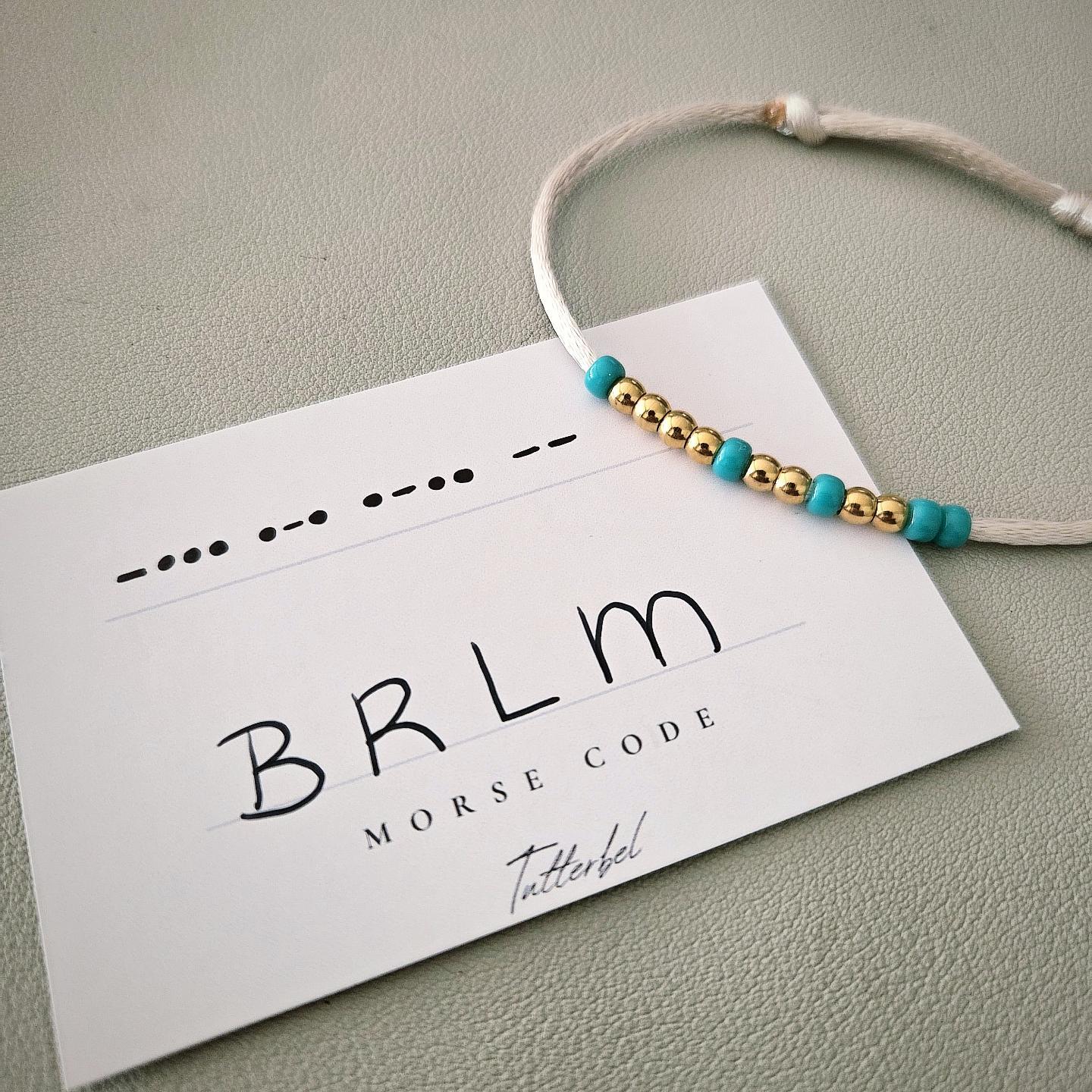 Morse code armband | Initiaal - Afbeelding 3