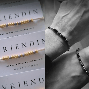 Morse code armband | Vriendin x2